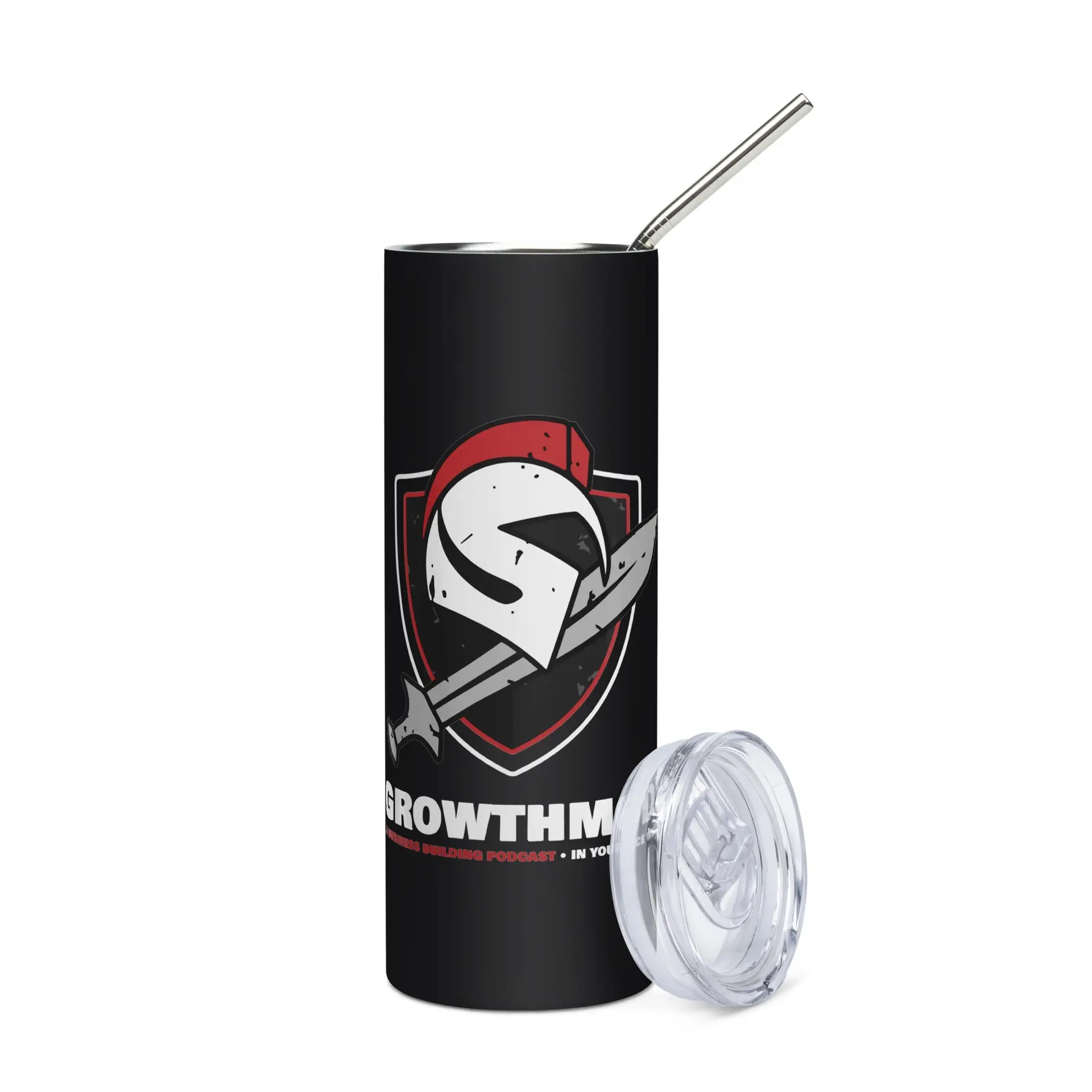 Stainless Steel Tumbler with Growth Mode Logo