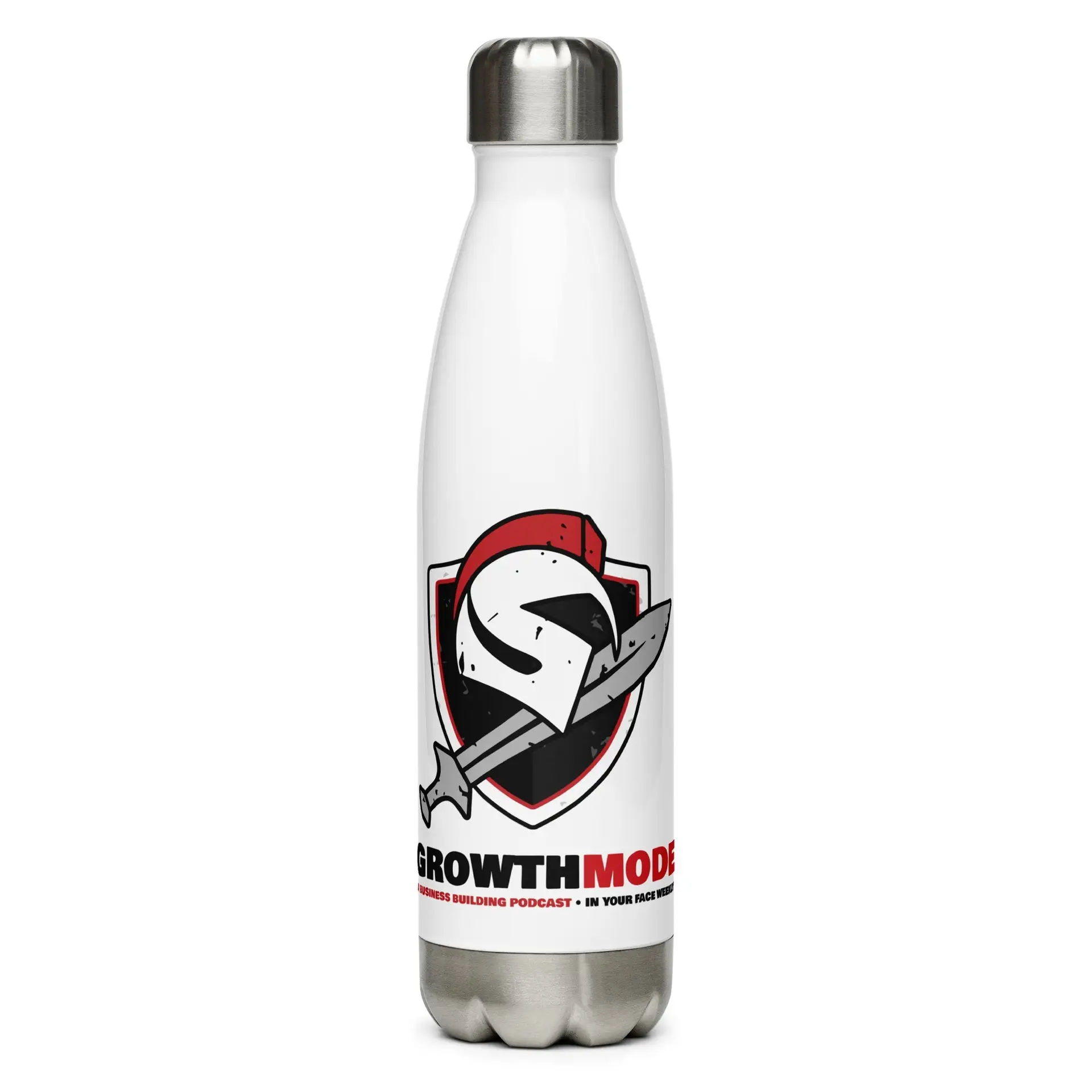 Stainless Steel Water Bottle with Growth Mode Logo