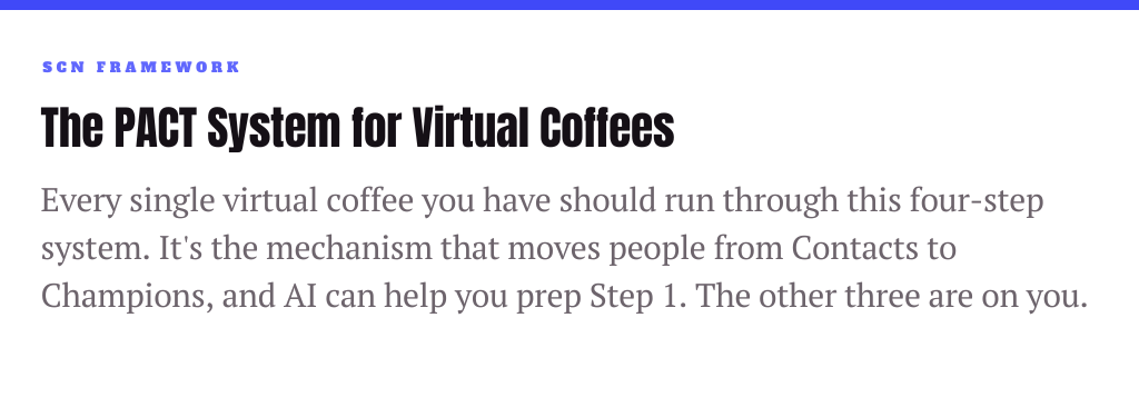 The PACT System for Virtual Coffees